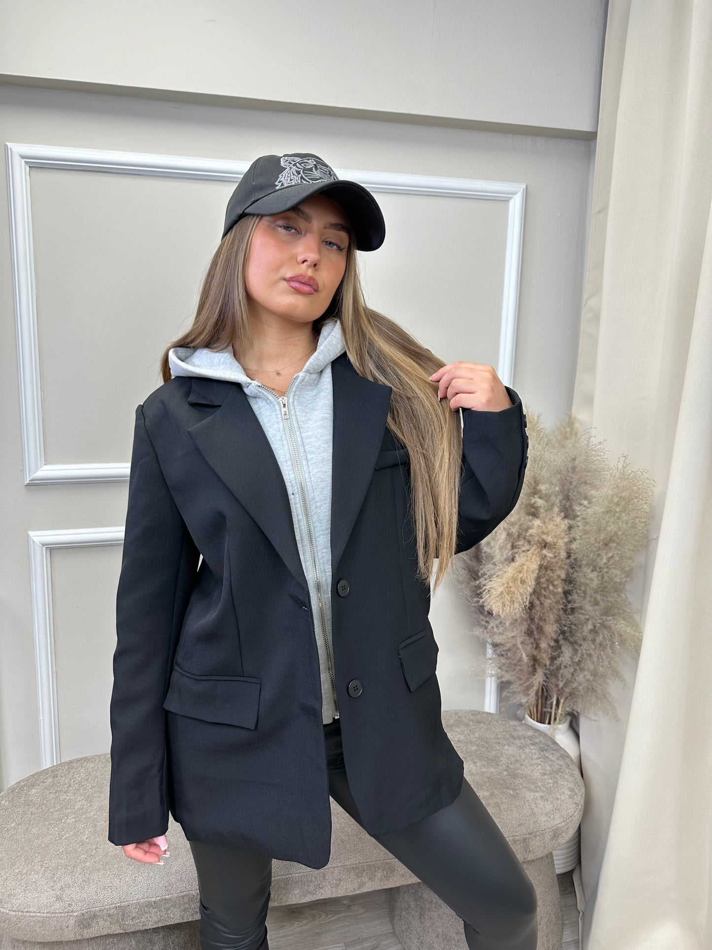 JESSIE” COMBINED BLAZER WITH HOOD