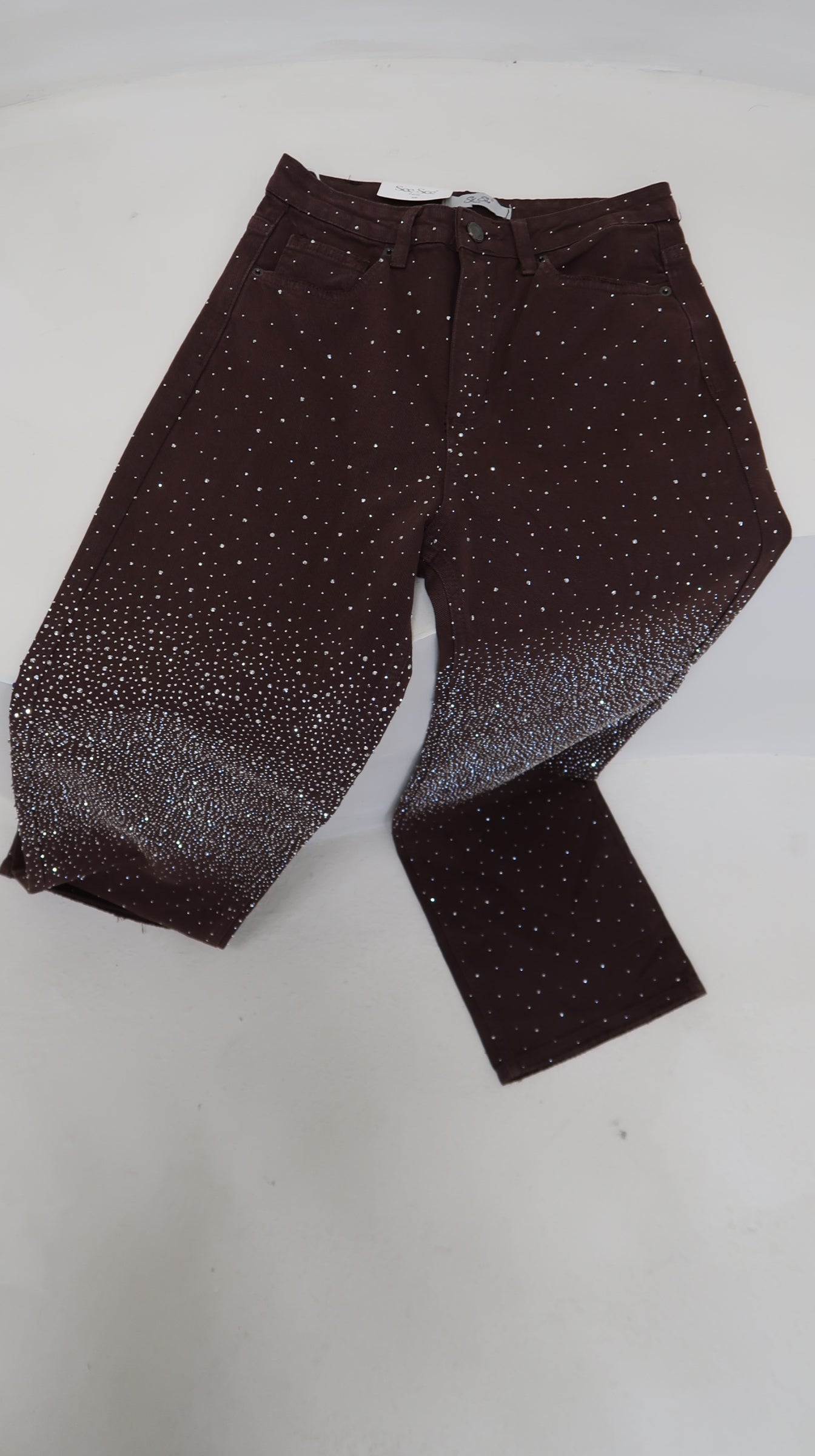 Tall Sequin brown jeans 34”