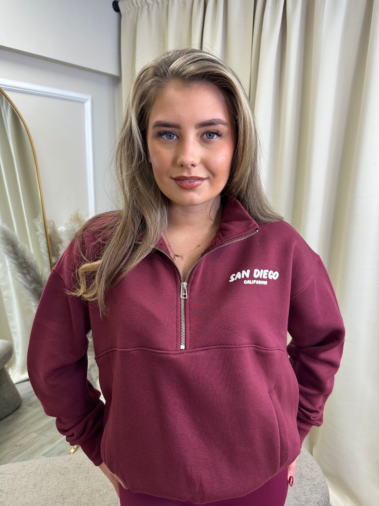 San Diego Half zip jumper