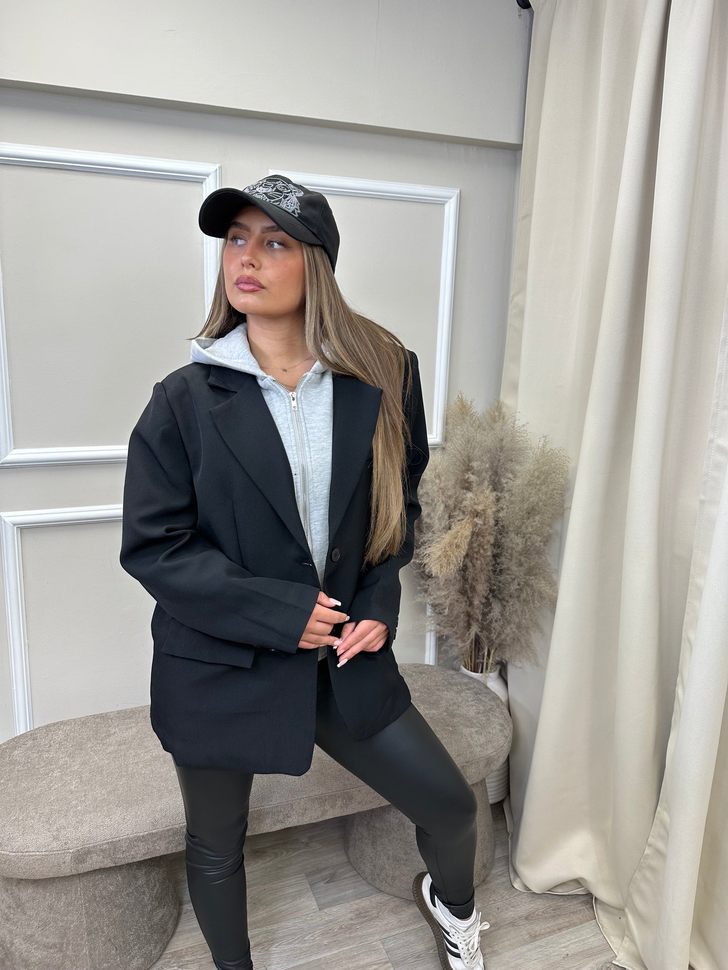 JESSIE” COMBINED BLAZER WITH HOOD