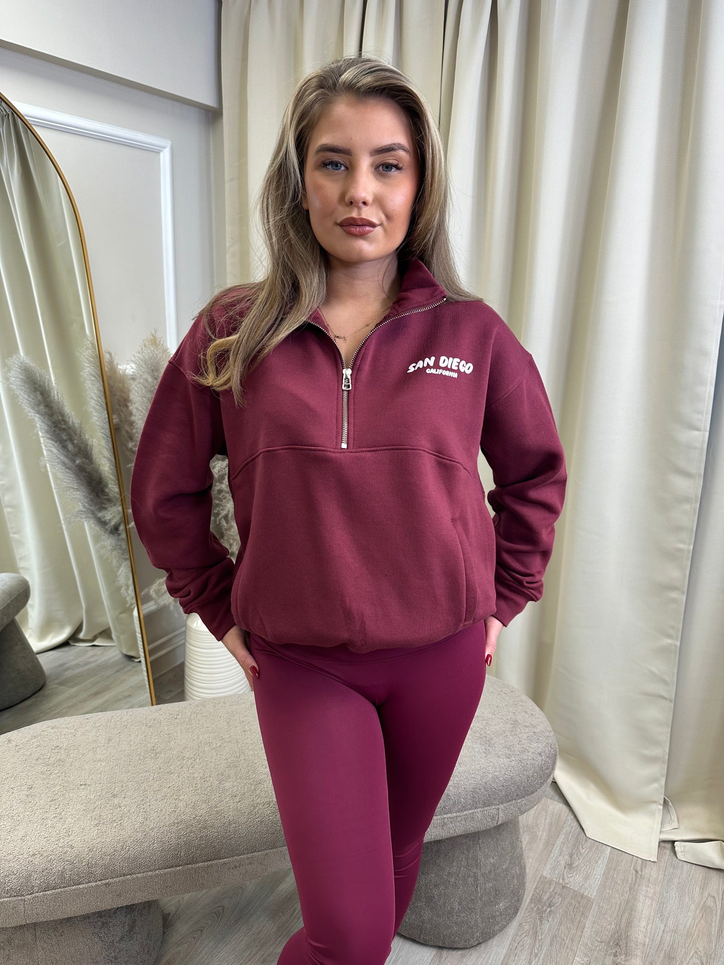 San Diego Half zip jumper