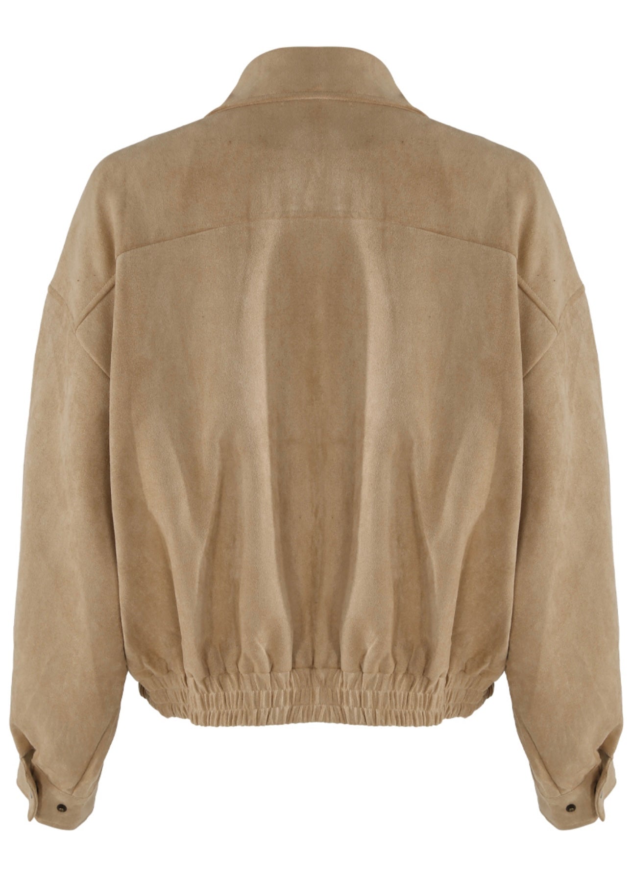 NALA” Faux Suede Bomber Jacket