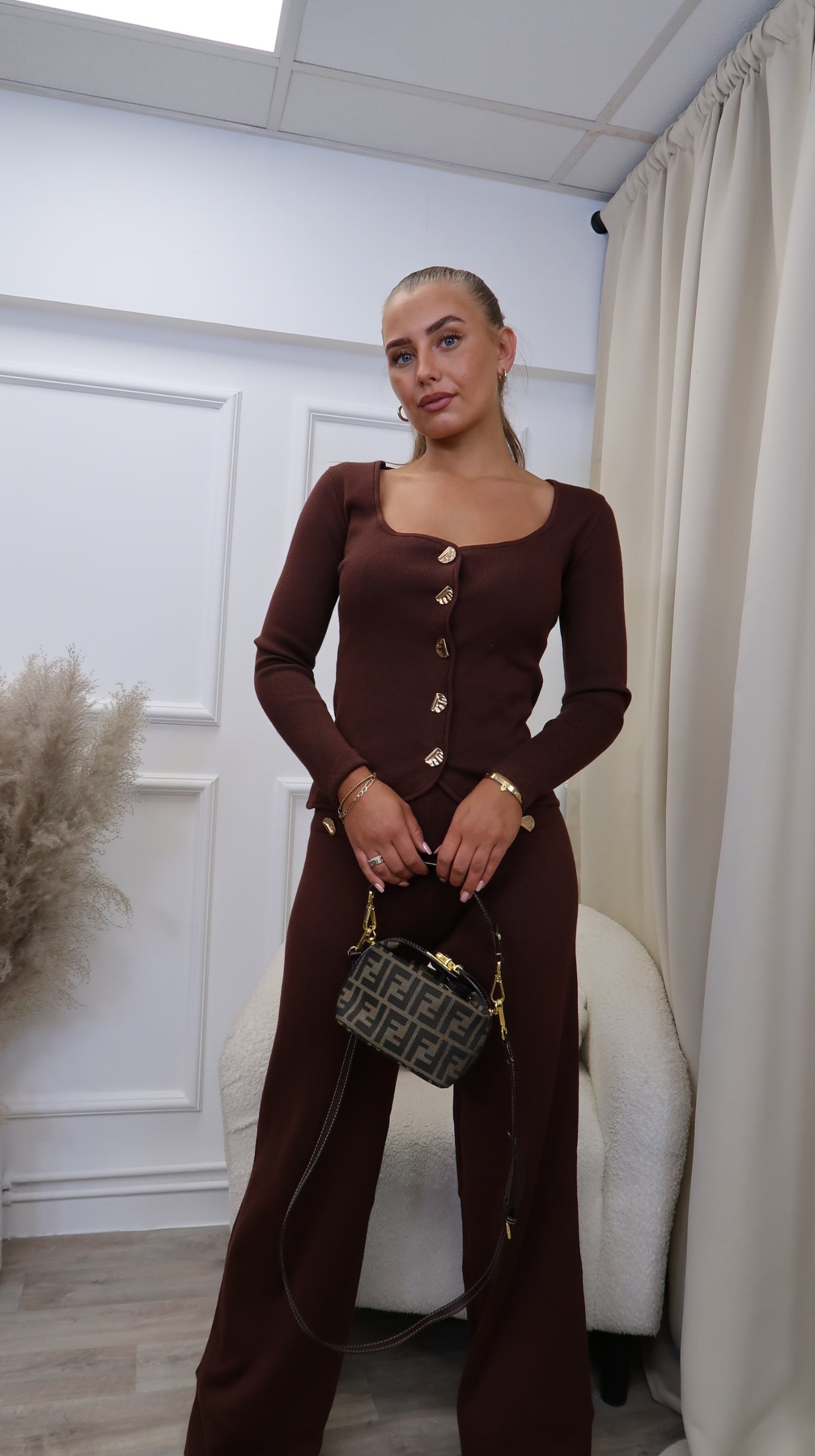 Chocolate Brown Knitted set