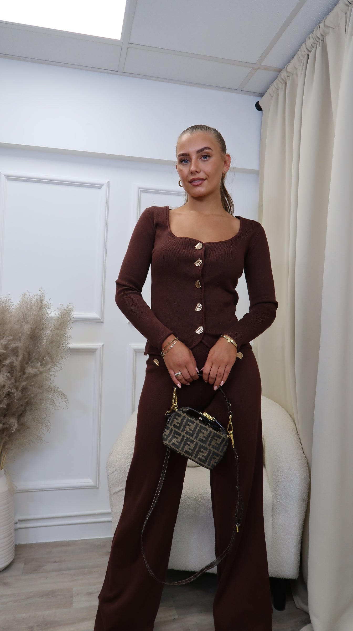 Chocolate Brown Knitted set