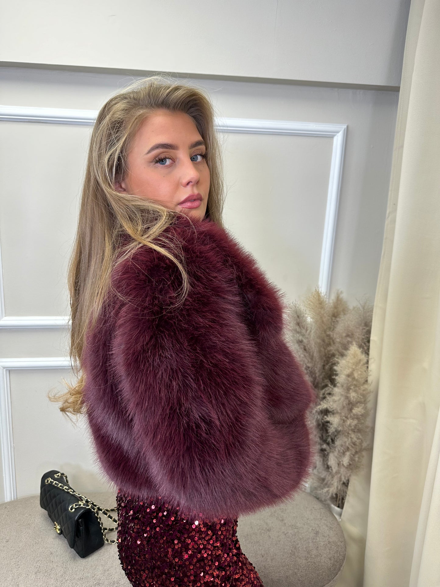 CELINE” FAUX FUR JACKET