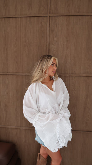 Bohemian white shirt