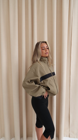 Stripe contrast jacket
