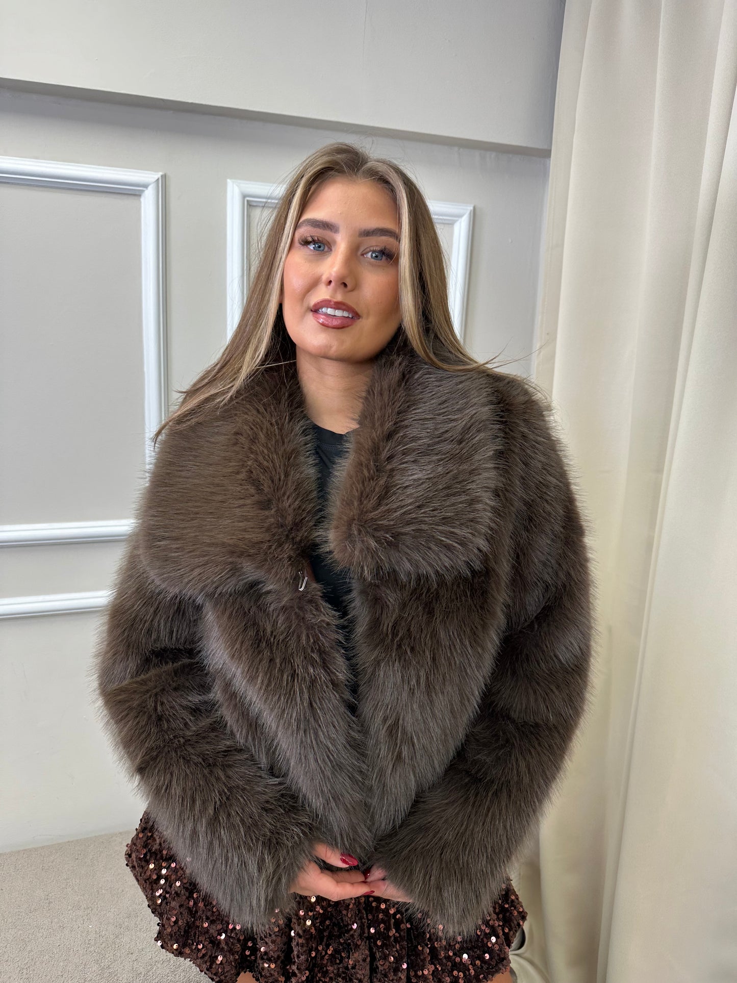 CELINE” FAUX FUR JACKET