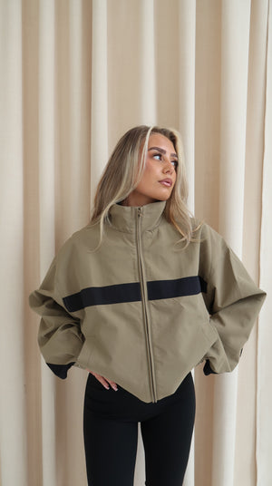 Stripe contrast jacket