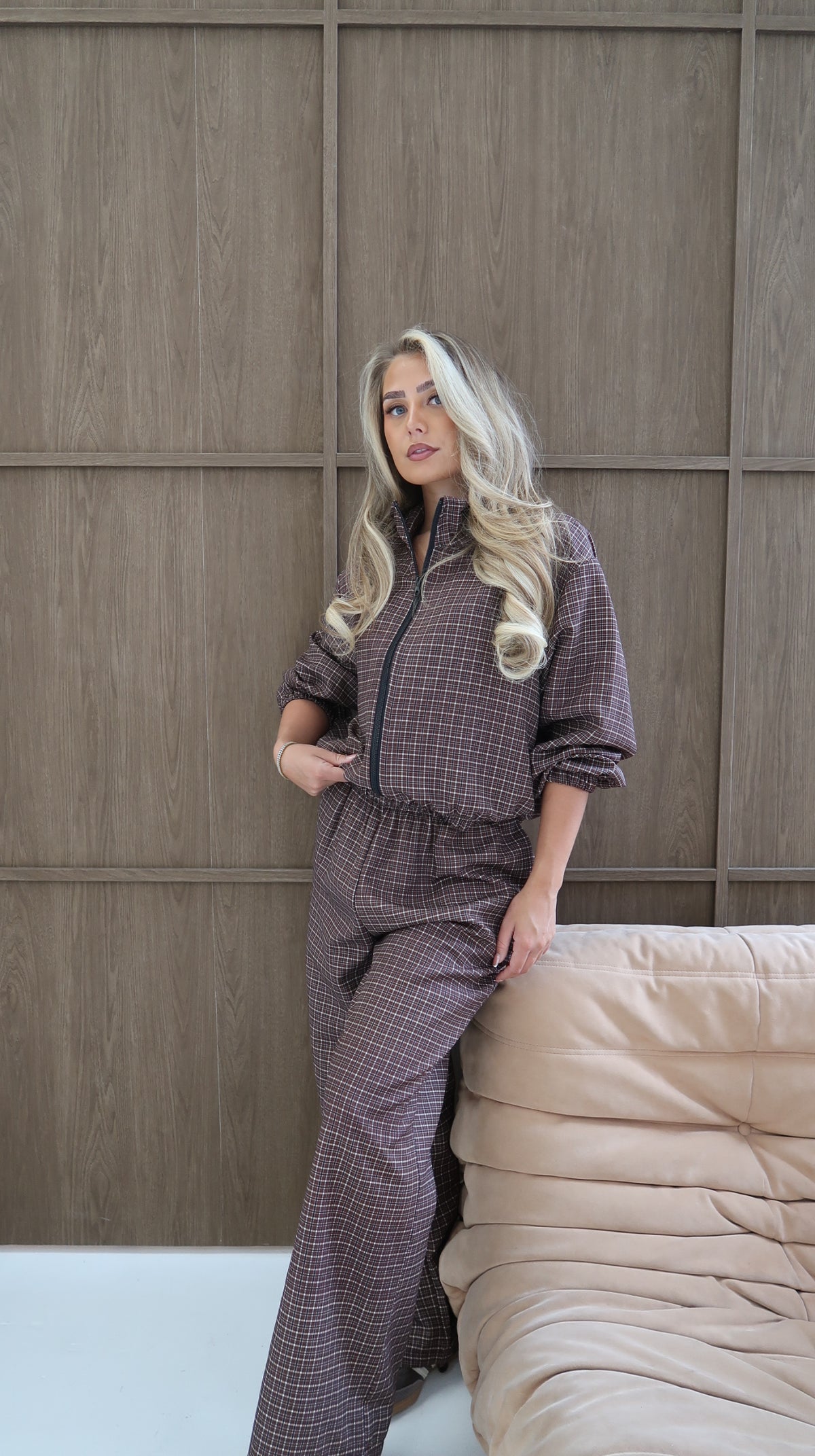 Checked tracksuit