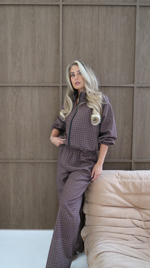 Checked tracksuit