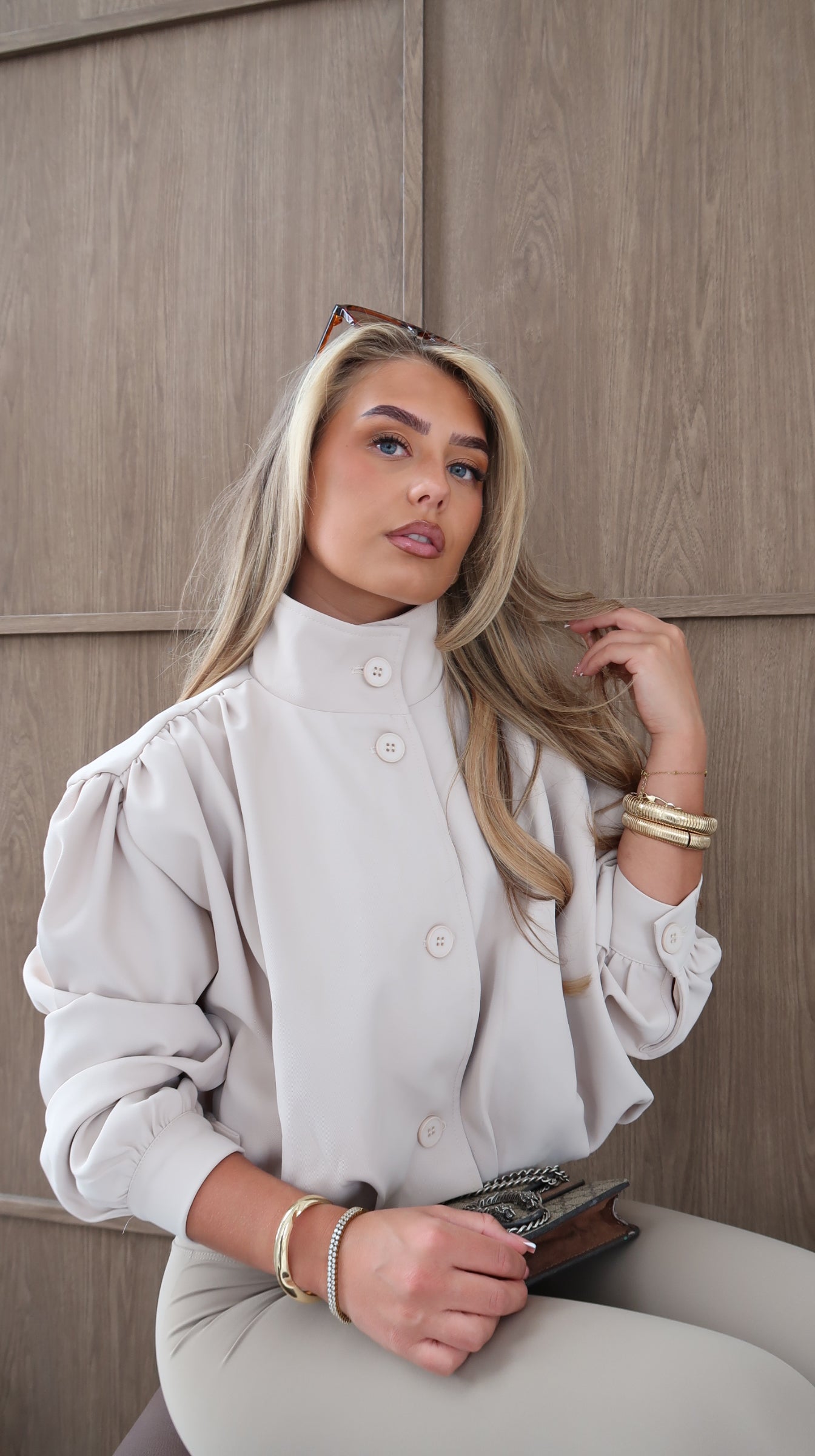 Funnel neck jacket