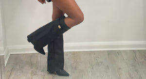GIGI” Black PU Leather