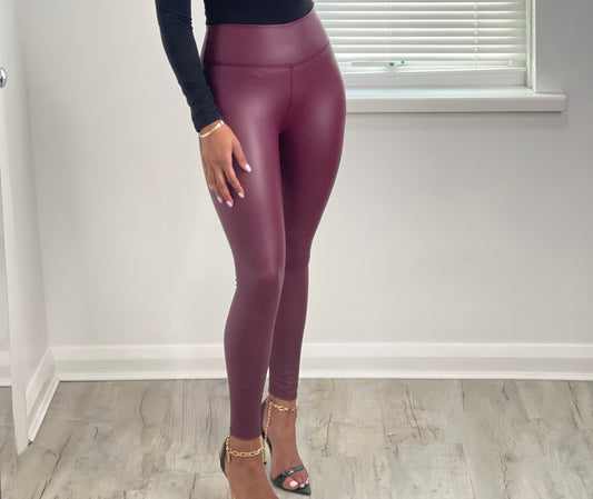 HIGH WAISTED PU LEGGINGS